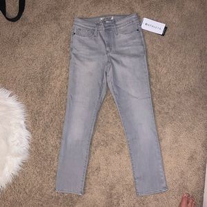 ATHLETA SCULPTEK SKINNY CROP JEAN GRANITE WASH